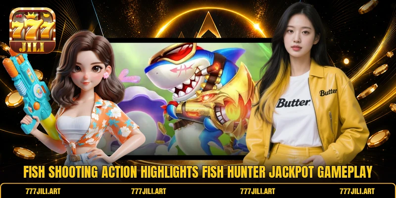 Fish shooting action highlights Fish Hunter Jackpot gameplay