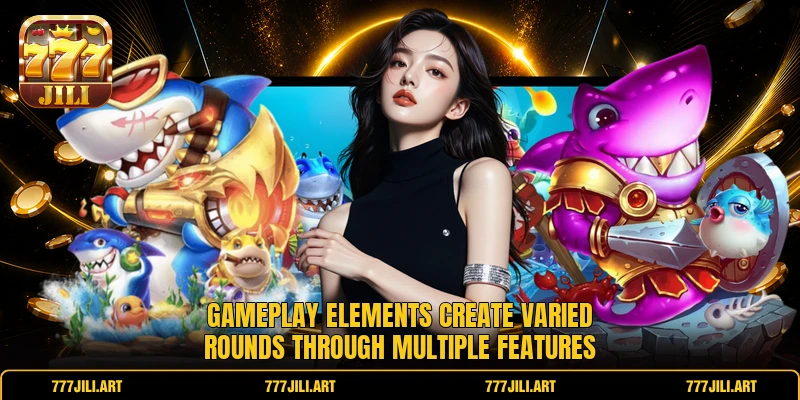 Gameplay elements create varied rounds through multiple features