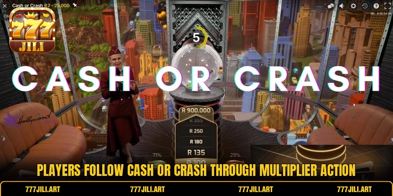 Players follow Cash Or Crash through multiplier action