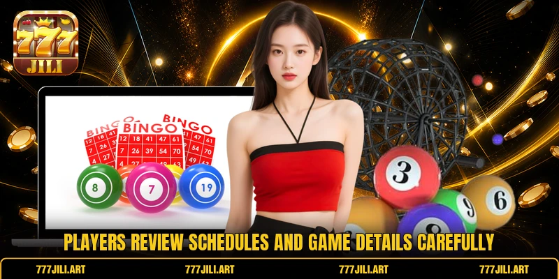 Players review schedules and game details carefully