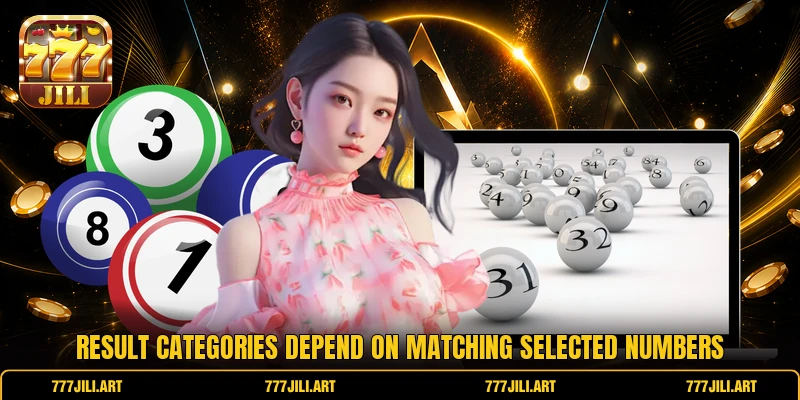Result categories depend on matching selected numbers